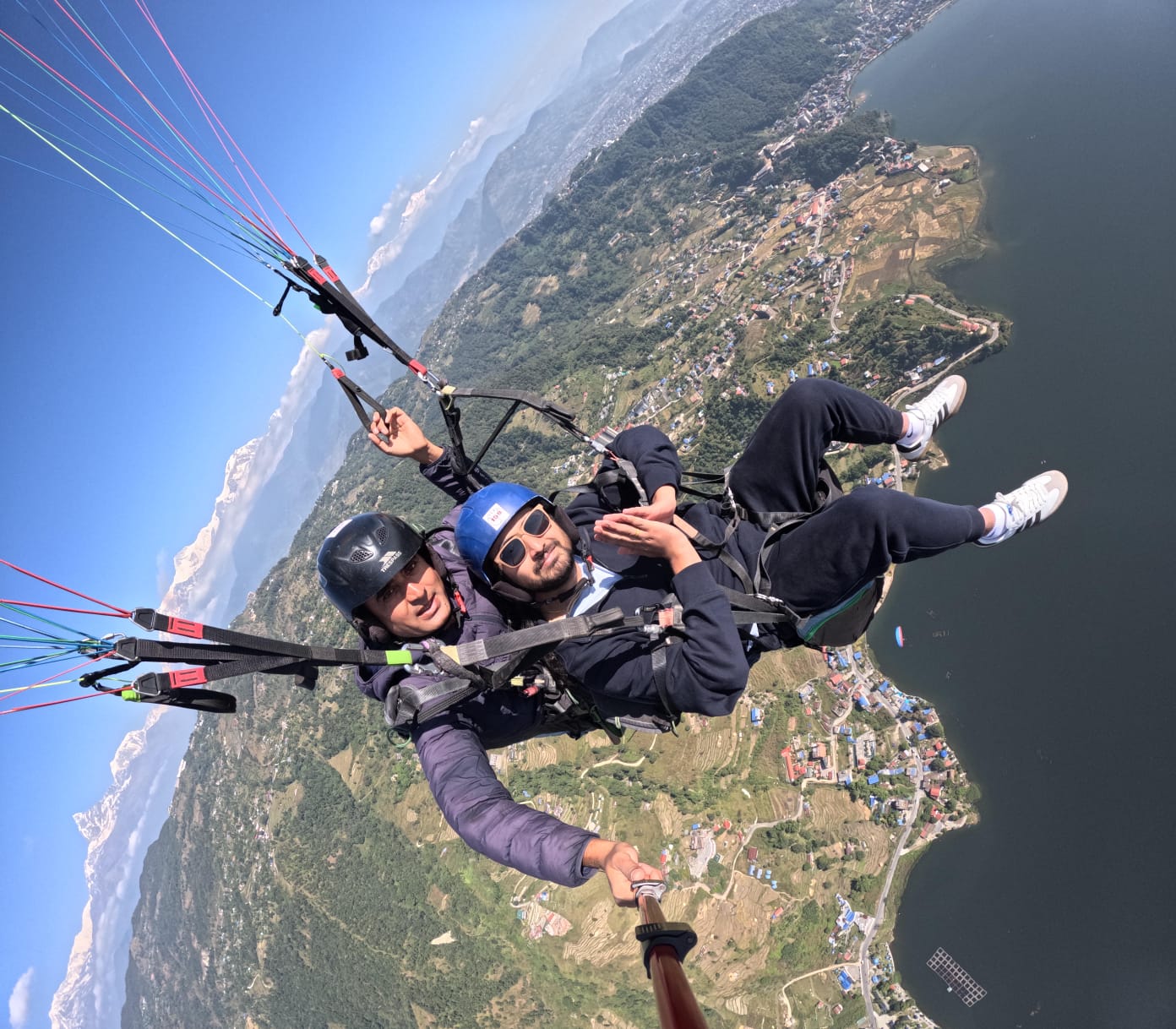 Upside down over Pokhara