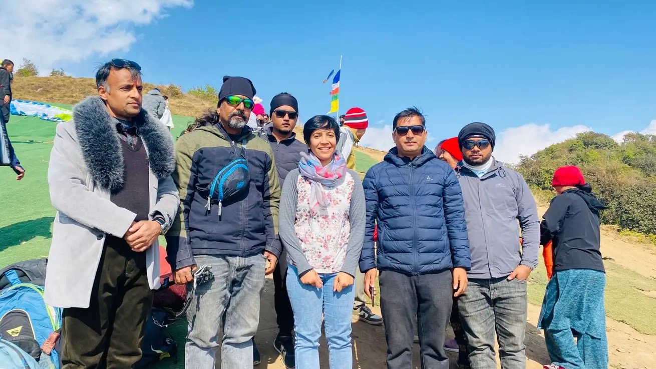 Team ready for takeoff at Sarangkot