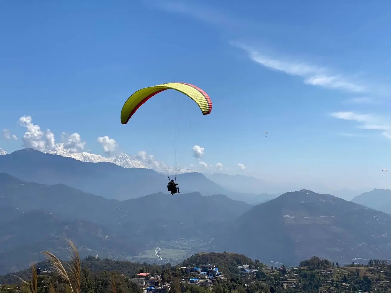 Paragliding over Pokhara valley
